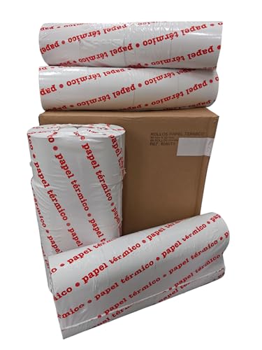 BYM   Rollos de Papel Térmico 80x80x12mm, 48 Unidades, para Impresoras TPV, EPOS, Terminal POS, Cajas Registradoras, Tickets y Recibos(8080T1)