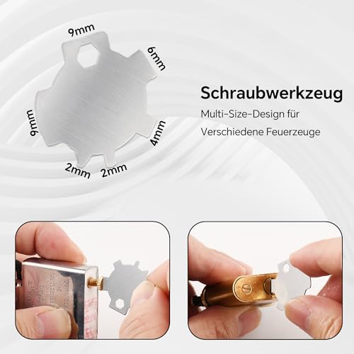 Kit réparation insert Zippo avec mèche, silex et ouate de rechange