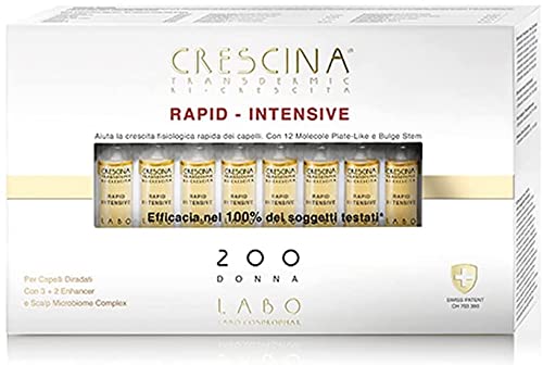Crescina Transdermic RAPID-INTENSIVE 200 Woman 20 Hair Growth Vials