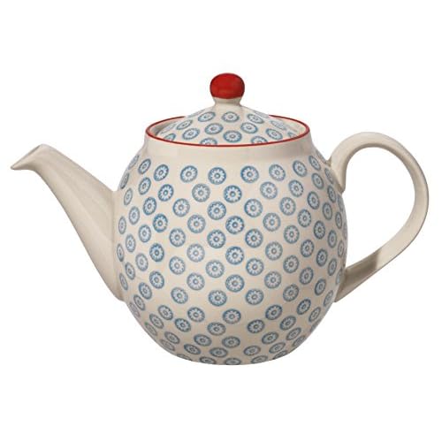 Bloomingville Teekanne"Emma" blau/handmade/fasst ca. 1,2 L