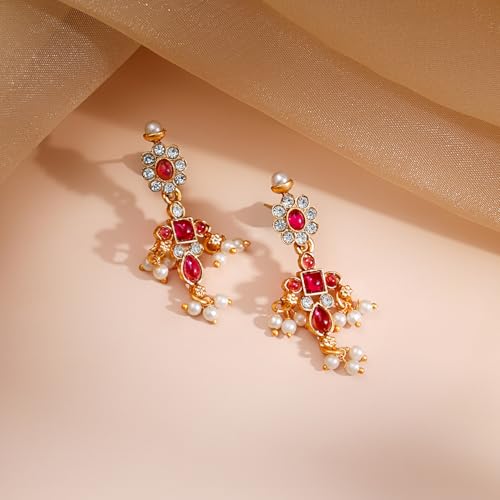 Image of Rubans Necklace Set Gold Plated Traditional Stylish Jewellery Gift for Women & Girls
