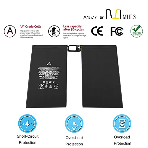 image for MULS A1577 Tablet Battery for Apple iPad Pro 12.9” 1st Gen Wi-Fi/Cel