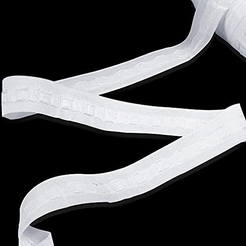 Ruflette pour Rideaux Ruban pour Rideau en-Tête 26mm pour Rideau de Fenêtre (30 m, Blanc) Cover