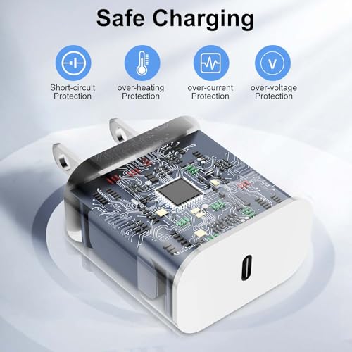 iPhone 18 17 16 15 Charger Fast Charging 10 ft and Long USB C to C Cable Cord 10ft,20W Type C Wall Charge Block Power Adapter Plug Brick for Apple iPhone Duo/18 Pro Max/17 Air/16 Pro/15 Plus/iPad, image 5