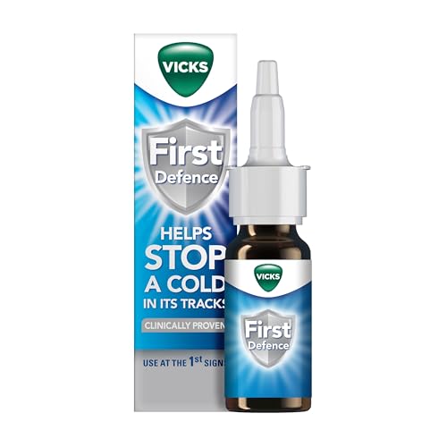 Vicks Nasal Spray For Blocked Nose First Defence Relief Of Cough Cold And Flu Like Symptoms Nose Spray Helps To Inactivate & Remove Cold Viruses Blocked Nose Relief Cold Virus Blocker 15 ml