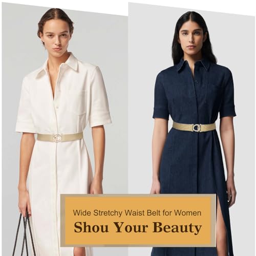 Glamorstar Elastic Belts for Women Skinny Stretchy Waist Belts for Dresses2