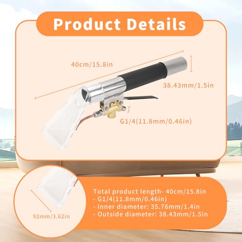 Topyond Langlebiger Edelstahl-Polster-Teppich-Reinigungs-Möbel-Extraktor, Auto-Detail-Zauberstab, Handwerkzeug, Hohe Druckfestigkeit, Vielseitig