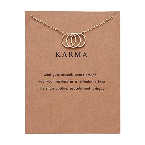 3 Circle Gold Necklace for Women Three Circle Pendant Necklace 3 Ring Interlocking Necklace Chain Necklace for Men Girls Christmas Gifts Cover