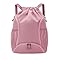 Mochila Feminina Esportiva Bolsa com Cordão Academia Viagem Drawstring Bag Sacola Esportiva (ROSA)