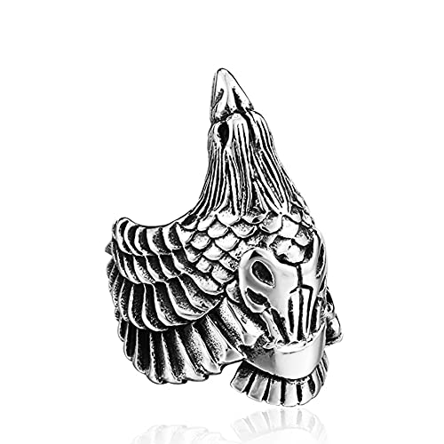 Bague Viking homme acier inoxydable - Anneau Odin gothique vintage biker