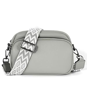 Umhängetasche Damen Klein, PU Leder Crossbody Bag Damen Handytasche zum Umhängen, Moderne Handtasche Damen Klein mit Breitem Schultergurt, Damen Tasche Tägliches Arbeiten, Einkaufen,Reisen