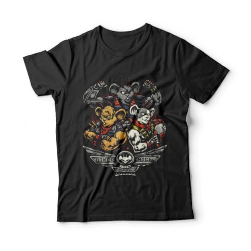 T-Shirt Biker Event Mice Gift for Men from Short Mars Sleeve Family Novelty Friend Big Girl Women Unisex Multicoloured