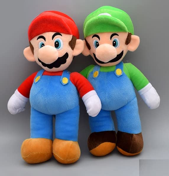 ShopTag Super Toy Plush Super Mario Luingi Character In Plush Soft Toy (50Cm,1Pc Mario 1Pc Luingi)
