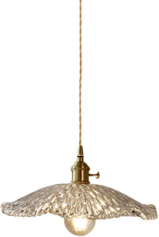 Lustre en verre raffiné style feuille de lotus pour intérieur chic