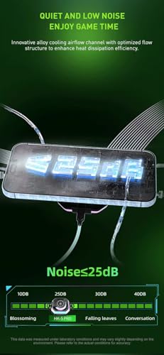 Image of Cubonic Frostrix Instant Frost Mobile Cooler with AI Cooling Mode, Real-Time Temperature Display, 1 Button Control, RGB Lighting, Magnetic /Clip Mount /Metal Plate, Ultra-Quiet Fan for Phone /Tablet