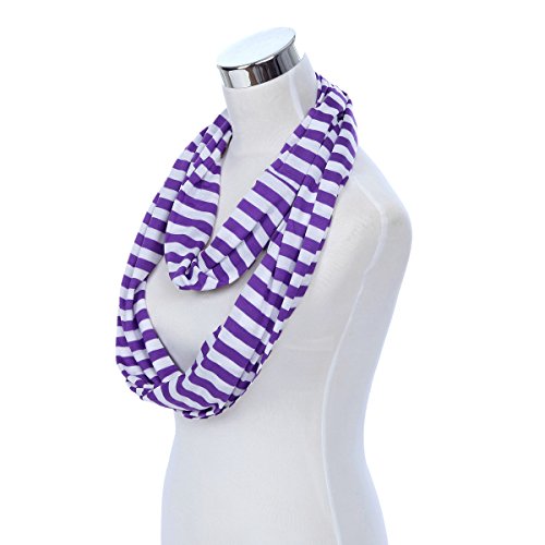 Soft Striped Infinity Loop Jersey Scarf3