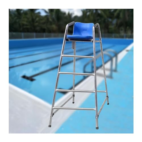 Professional Lifeguard Chair for Water Park &amp; Swimming Pool, Stainless Steel Observation Seat, Detachable High Chair for Referees &amp; Lifeguards, Durable &amp; Weather-Resistant