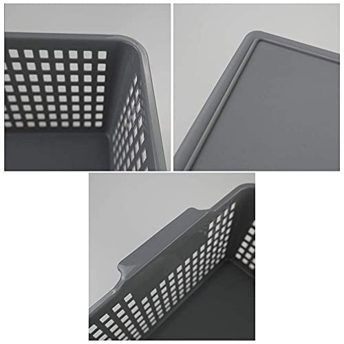 Ortodayes 3 Packs Grey Storage Baskets, Plastic Kitchen Organizing Bins #TOP2