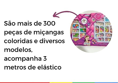 Kit Micangas Pulseiras Infantil para fazer Pulseira Colar Letras Diamante Colorida missangas Miçanga