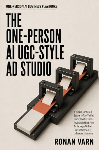 The One-Person AI UGC-Style Ad Studio: A Human-Controlled System to Turn Verified Product Evidence into Reviewable Short-Form Ad Packages Without Fake ... AI Business Playbooks) (English Edition)