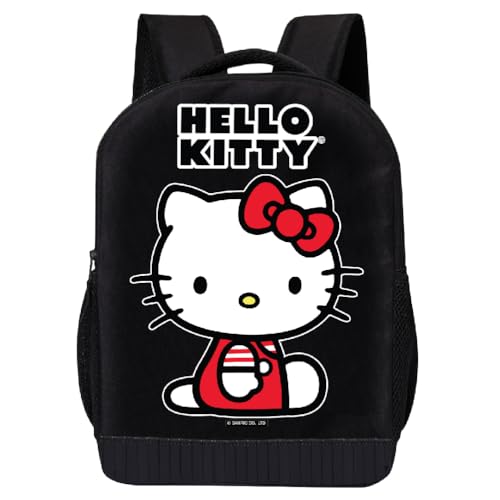 Fast Forward Sanrio Hello Kitty Mochila de ombro para meninas, meninos e crianças pequenas – Linda mochila infantil de 45,7 cm para escola, Hello Kitty Vermelho, Mochilas Daypack
