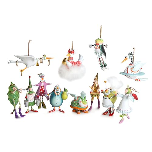 MACKENZIE-CHILDS-Patience-Brewster-12-Days-Christmas-Ornament-Christmas-Tree-Ornament-Mini-Ornaments-Set MACKENZIE CHILDS Patience Brewster 12 Days Christmas Ornament Christmas Tree Ornament Mini Ornaments Set