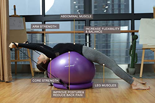 image for Yoga Ball Chair, RGGD&RGGL Exercise Ball with Leak-Proof Design, Stabi