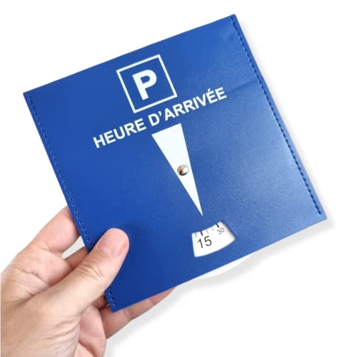 ANTEVIA - Disque de stationnement Zone Bleue français et européen en Similicuir | Plus DE 10 MODÈLES | Parcmètre Parking Auto Voiture Gratuit (Orbis)