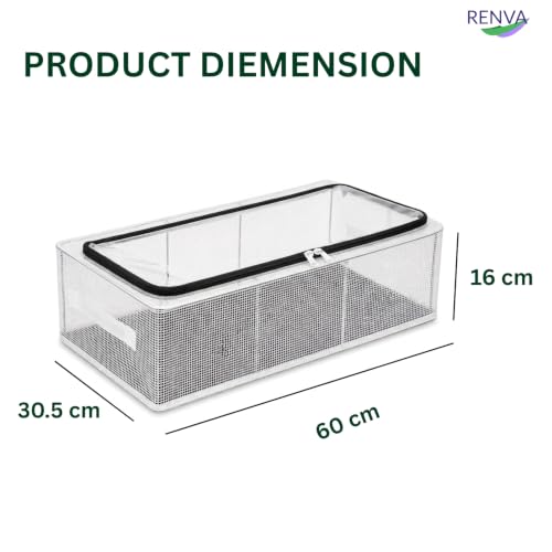 Image of RENVA 4 Pcs Foldable Transparent Shoe Storage Box with Handle & Zipper | Stackable Design, Organiser for Home, Clear Visibility, Space-Saving, Shoe Rack