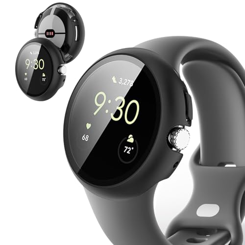For Google Pixel Watch 3 45mm p p P[X YAJOJO ی KXtB ̌^ Jo[ X}[gEHb` 3DȖʋtB GbW^b` hC菝 hՌ h~ Sʕی EȒP yubNz