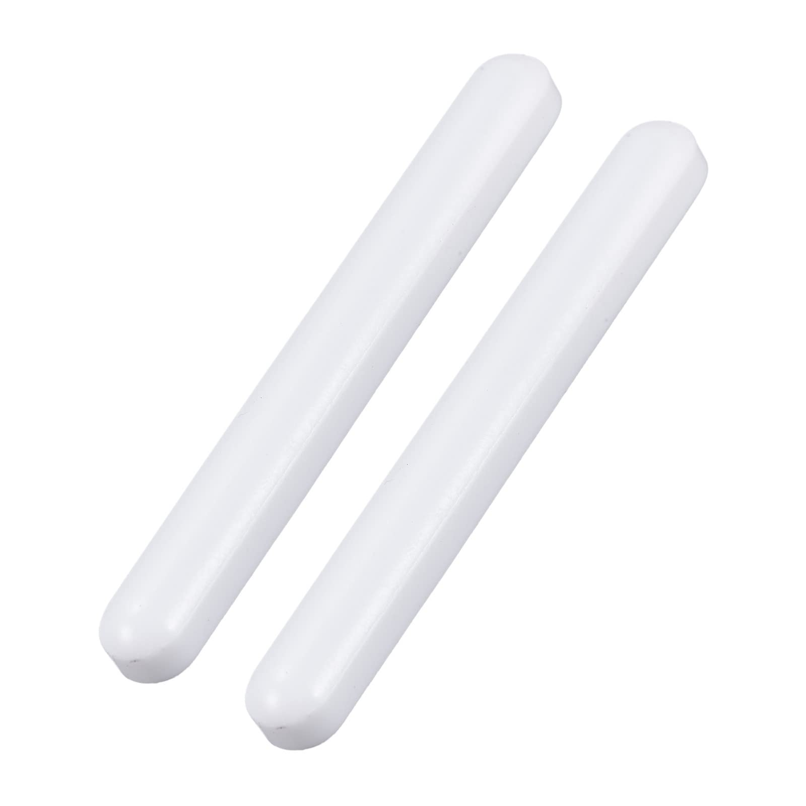 PATIKIL 80mm(3.15") x10mm Magnetico Agitatore Miscelatore Agitazione Barra Asta, 2pz Cilindro Forma Rivestimento Magnete per Laboratorio, Bianco