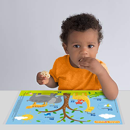 Neat Solutions Table Topper Disposable Stick-on Placemats in Reusable Package, Gender Neutral, 12" x 18", 40 Count