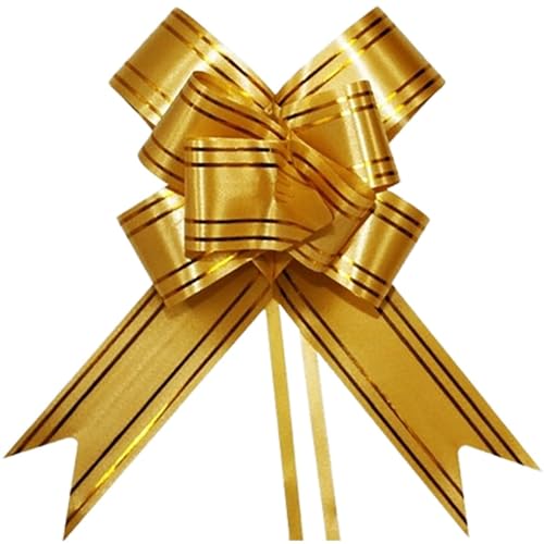 Laco Pronto, Make +, 17Mmx34Cm, Amarelo Com Fio Dourado, Pacote Com 200 Unidades