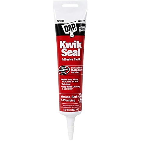 Dap 18001 Kwik Seal Caulk with 5.5-Ounce Tube, White Cover