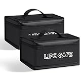 Protection triple couche : Le sac de sécurité ignifugé pour batteries LiPo est composé de trois couches de fibre de verre résistante au feu, supportant des températures jusqu'à 550 °C (1000 °F). Il est ainsi plus sûr et plus fiable que les batteries classiques en cas d'incendie. Remarque : Il n'est pas totalement ignifugé à des températures supérieures à 550 °C (1000 °F).