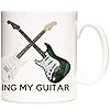 KAZMUGZ Fender Guitar Mug, I Would Rather Be Playing My Guitar, Mug for Guitarists Everywhere. Guitar Gift 11oz Ceramic Coffee Mug or Tea Cup #3