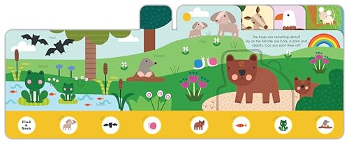Image of Woodland Explorers Find and Seek (Happy Fox Books) Sturdy Board Book for Kids Ages 3-6 - Fun Facts, Easy-Lift Flaps, and Seek-and-Find Animals like a Fox, Turtle, Groundhog, and Bear