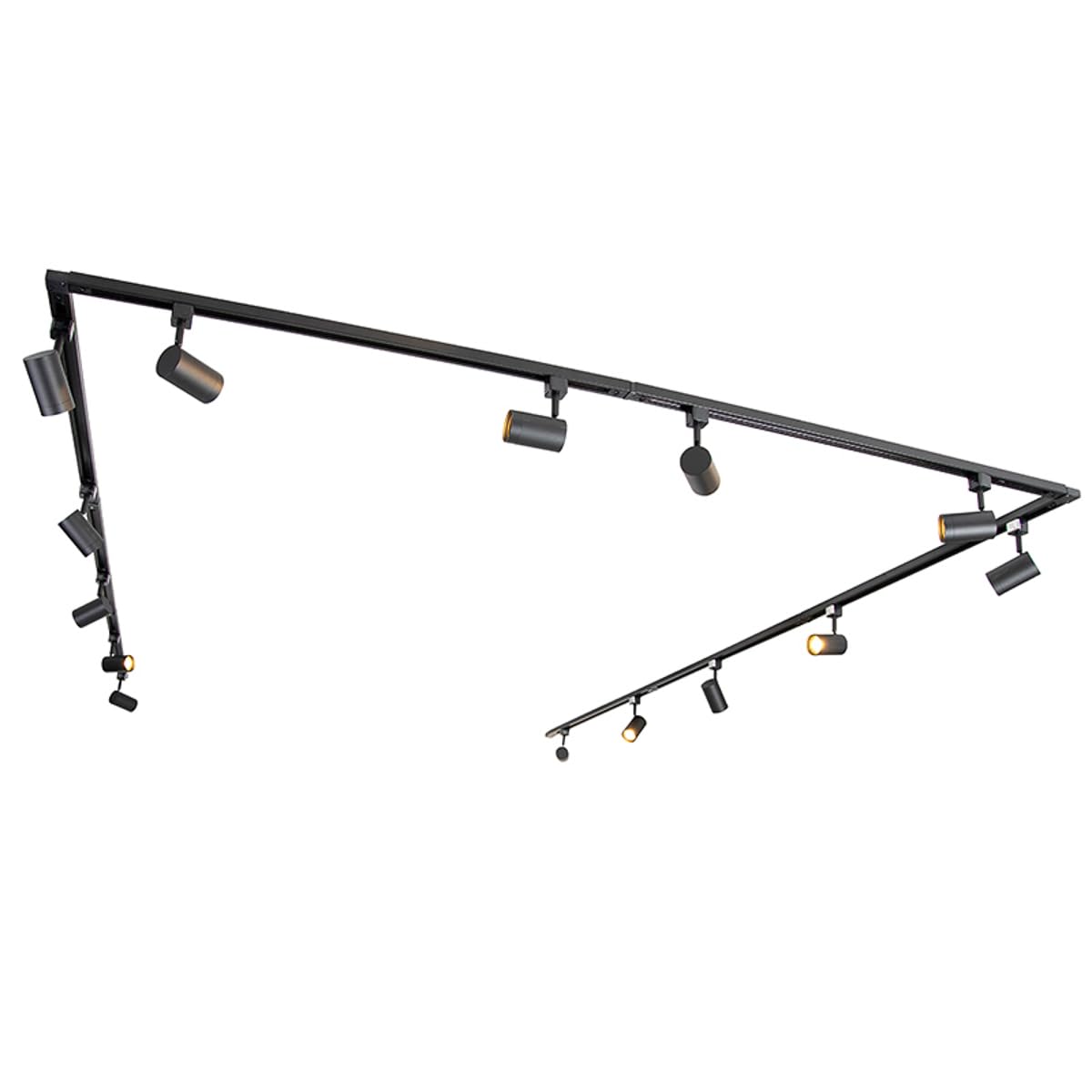 QAZQA - Modern Modernes 1-Phasen-Schienensystem Komplettset I Spotlight I Deckenspot I Deckenstrahler I Strahler mit 14 Spot I Spotlight I Deckenspot I Deckenstrahler I Strahler I Lampe I Leuchtes sch