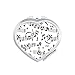 Music Notes And Bars Mirror Heart Portable Hand Pocket Makeup