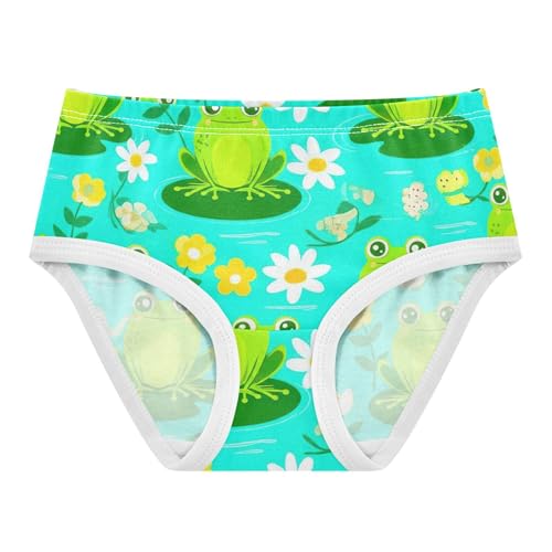 Cotton Toddler Underwear Floral Cute Cartoon Frogs Summer Floral Panties Little Girl Personalized Undies Kids Briefs 2t
