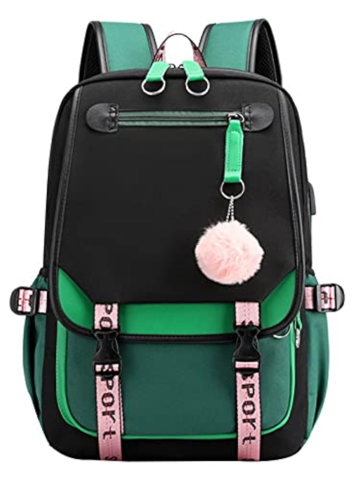 Teenage Girls' USB Charging Backpack for School