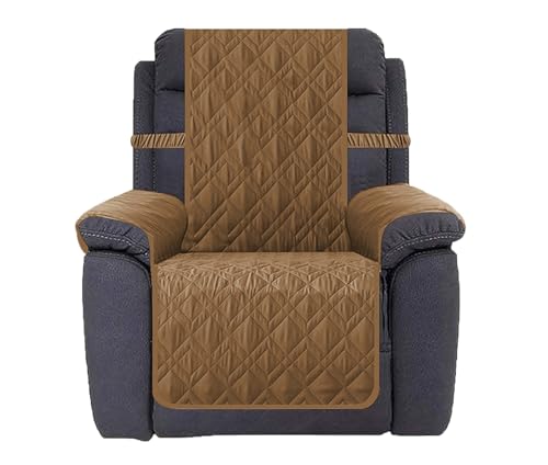 Image of Ameritex Waterproof Nonslip Recliner Cover Stay in Place, Dog Chair Cover Furniture Protector, Ideal Recliner Slipcovers for Pets and Kids (Camel, 23 inch)