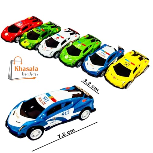 Image of Khasala Brothers 12 Pack Mini Metal Die Cast Car for Kids, Metal Racers Series High-Speed Friction Powered Vehicles Push go Cars for Toddlers Kids Gift (Pack of 12 Cars)