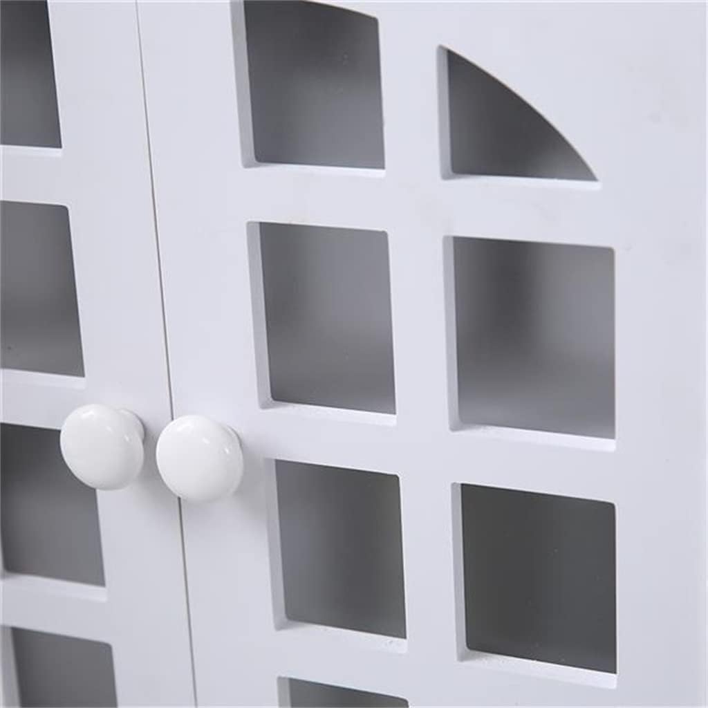 Double Door Compartment with Drawer Shelf 90cm High PVC (41x25x90) cm Bathroom Cabinet (D (16 x 9.8 x 35.5))