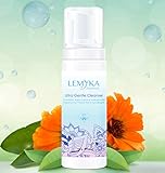 LEMYKA Foaming Face Wash, hydrating for Eczema Dry, Sensitive Skin, Natural Daily Vegan Facial Cleanser, Gentle Shampoo Clarifies Rosacea Redness, itchy scalp, Acne Scar, Fragrance Free