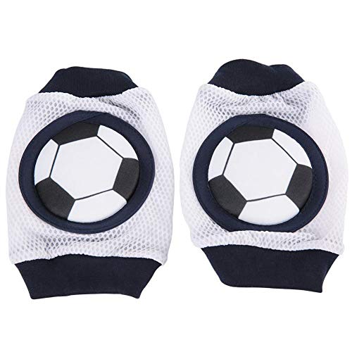 Preisvergleich Produktbild Unisex Baby Krabbeln Knieschützer Superweiche Atmungsaktive 3D Mesh Einstellbare Cartoon Knieschützer Kleinkinder Kleinkinder Knie Ellenbogen Beine Sicherheit Schutzkissen für Jungen Mädchen(Schwarz)
