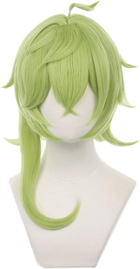 MUZIWIGCosplay Wig for Genshin Impact Collei, Games/Animation Collei Cosplay Wig Grass Green Short Hair Fit for 54-60CM Head Circumference