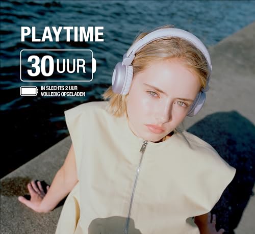 Fresh 'n Rebel Code Core, Bluetooth koptelefoon, on-ear, draadloos, 30 uur speeltijd, met microfoon en spraakassistent, volumeregeling en afspelen/pauze-toetsen, opvouwbaar (Smokey Pink) - Afbeelding 3