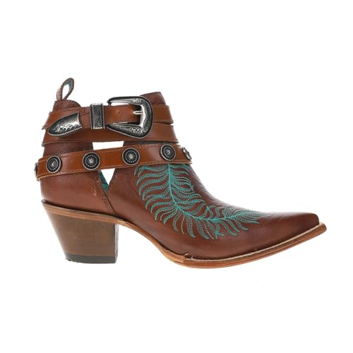 Corral Boots Womens Embroidered Concho Harness Pointed Toe Casual Boots