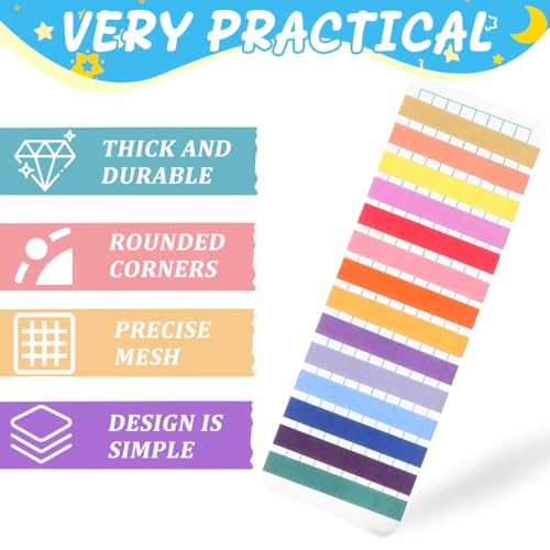 Image of Housoutil Washi Tape Sample Boards Plastic Washi Cards for Scrapbooking Journaling and Craft Storage Portable Tape Sample Boards Organizer for Home Office School 5.90 X 1.96 X 0.03 in